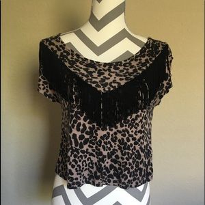 Nollie Leopard Print Crop Top